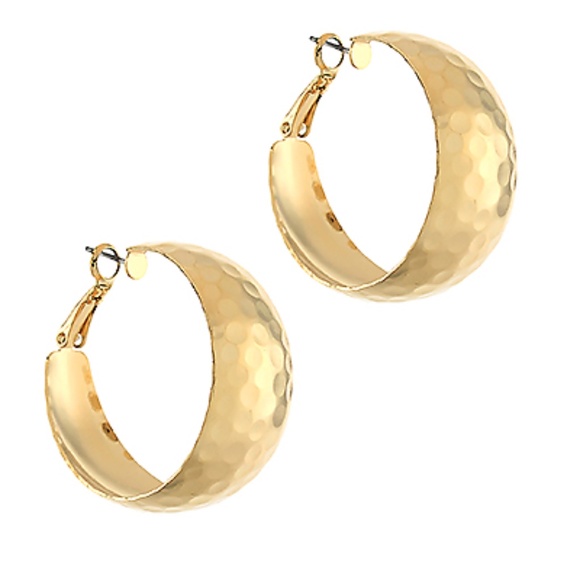 Hammered Metal Hoops